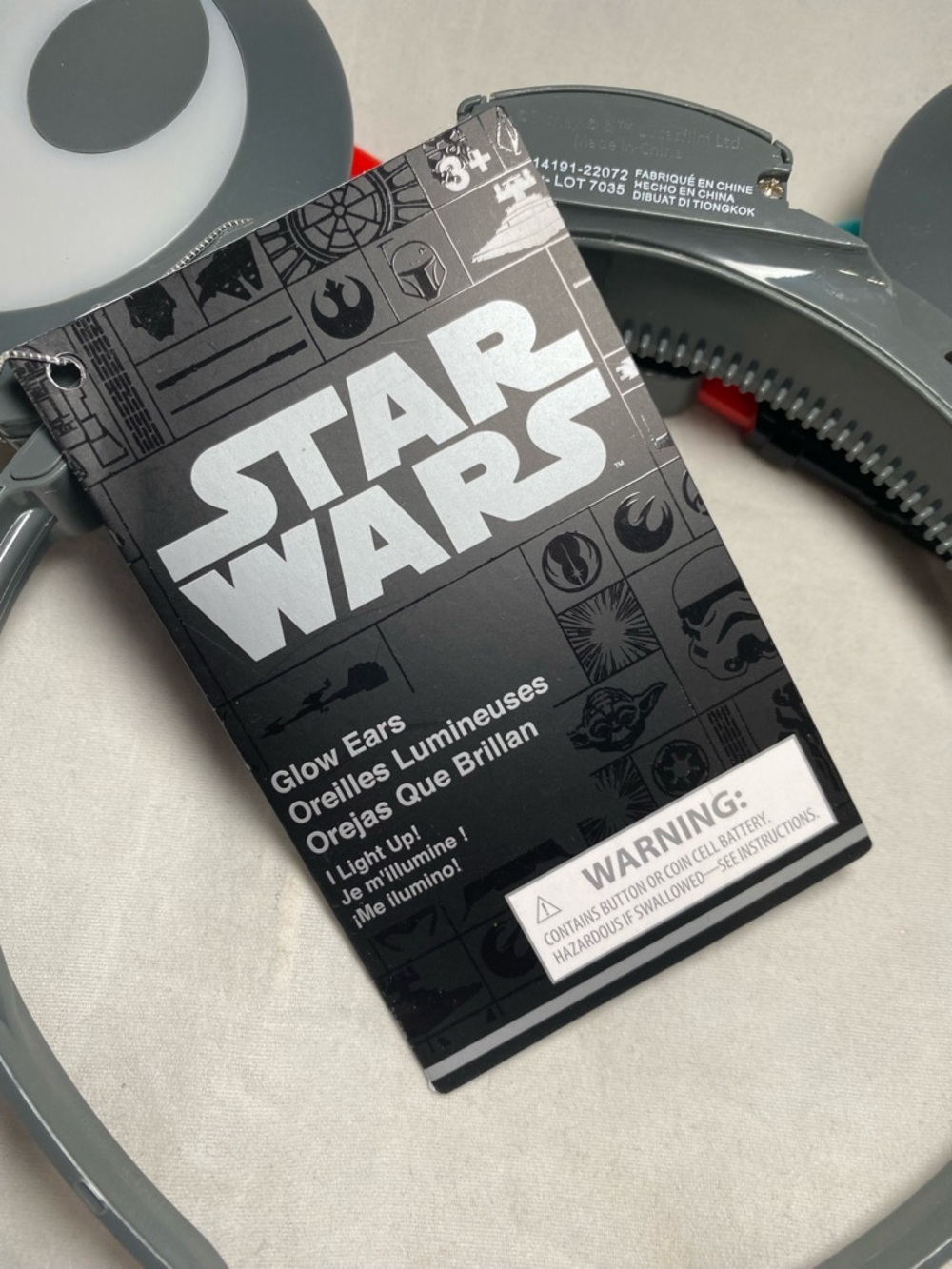 Star Wars Gray Rebel & Empire Glow Headband with Red and Blue Accents - Picture 6 of 7